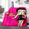 1pc Betty Boop Moon Flannel Blanket,Ultra Soft Warm Plush Throw for Home Bedroom Bed Sofa Cover Camping Picnic gift Y72430