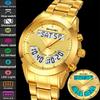 Skmei Three Time Zones Digital Watches for Mens Waterproof Alarm Clock Male Quartz Calendar Wristwatch with Stainless Strap