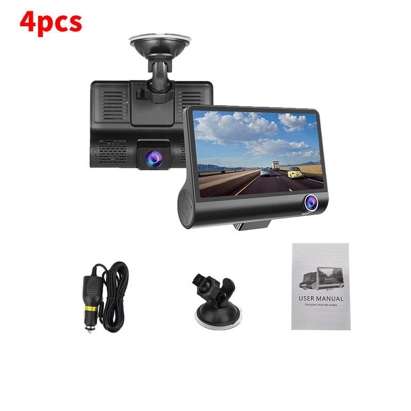 1080p In 4 Car Camera Recorder Dual Front And Rear Dash Night Cam