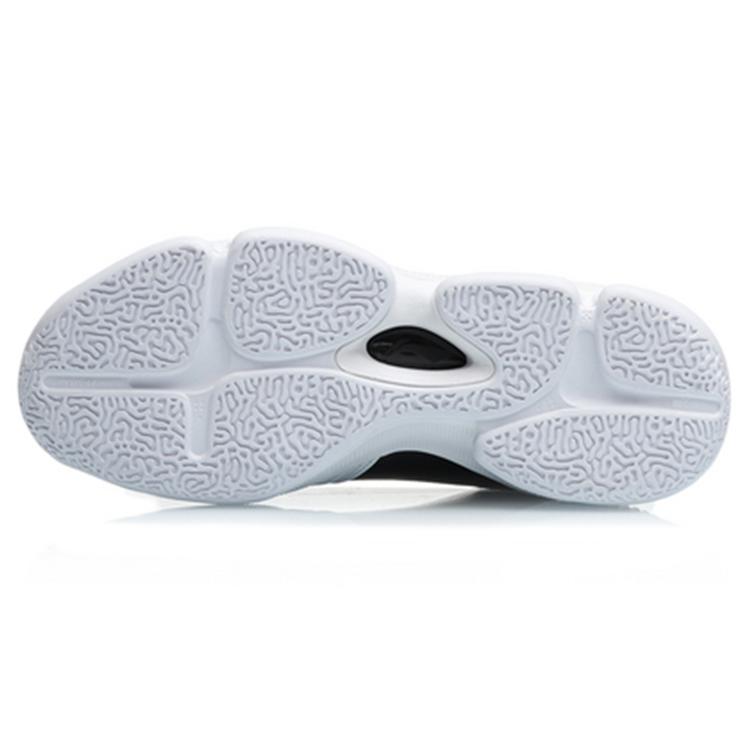 Li Ning Patchwork Mid top Basketball Shoes Men's Black White ABPN041-2