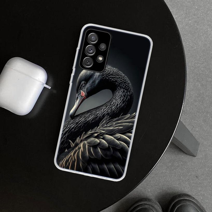 Black Swan Noble Phone Case for Samsung Galaxy A17 A16 A26 A36 A56 A57 A37 A15 A25 A35 A55 A14 A24 A34 A54 A13 A23 A33 A53 Galax