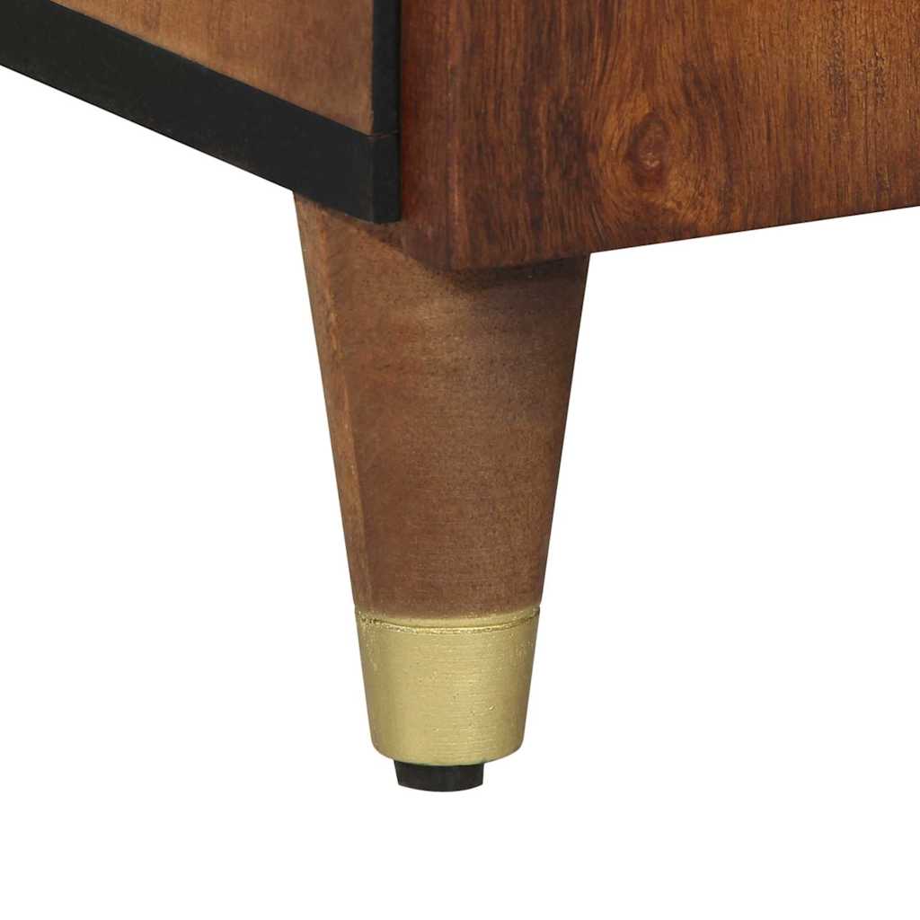 Highboard with Shelf Brown 40 x 33 x 110 cm Solid Wood Mango