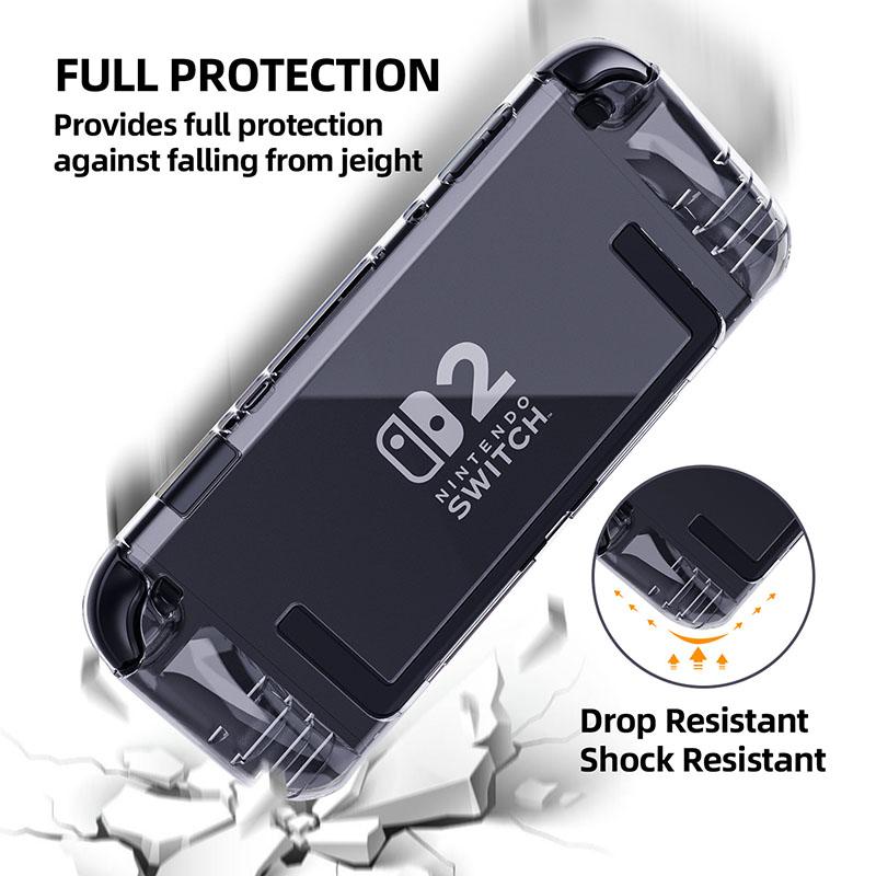 TPU+PC Transparente Schutzhülle für Nintendo Switch 2 Stoßfeste Hülle Schutzhülle Zubehör