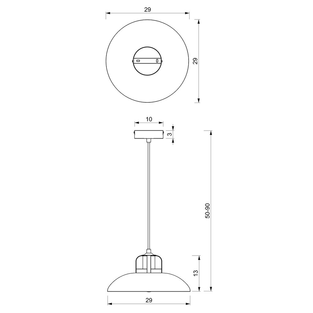 Felix Black/Gold Hanging Lamp 1Xe27
