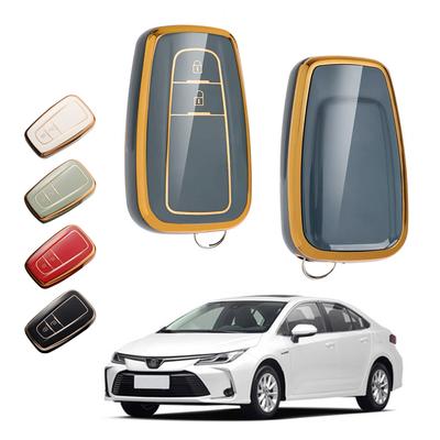 Módní TPU Obal na klíč dálkového ovládání auta Skořepina Fob Pro Toyota Corolla Prius Camry CHR C-HR RAV4 Altis Land Cruiser Prado Bezklíčový