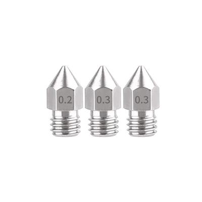 MK8 M6 Stainless Steel Nozzle, 0.2345mm Extruder Hot End for 3D Printing.
