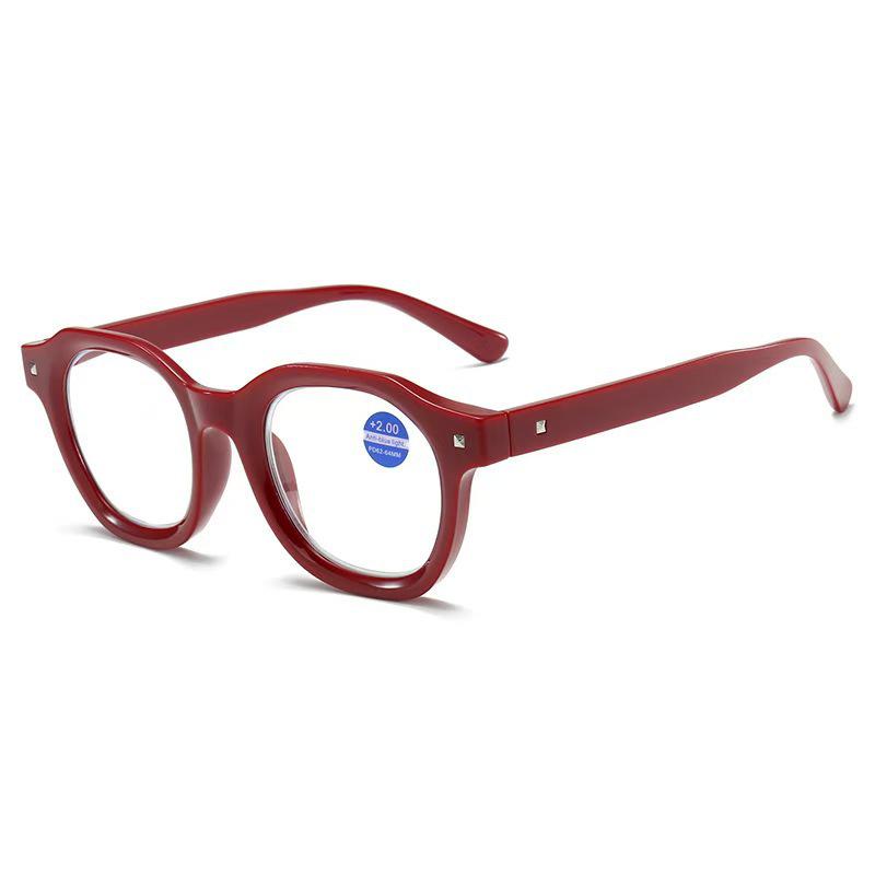 

217 Blue Light Blocking Reading Glasses, Unisex Polygonal Frame, Ultra-Light, HD Vision for Middle-Aged & Elderly +1.50