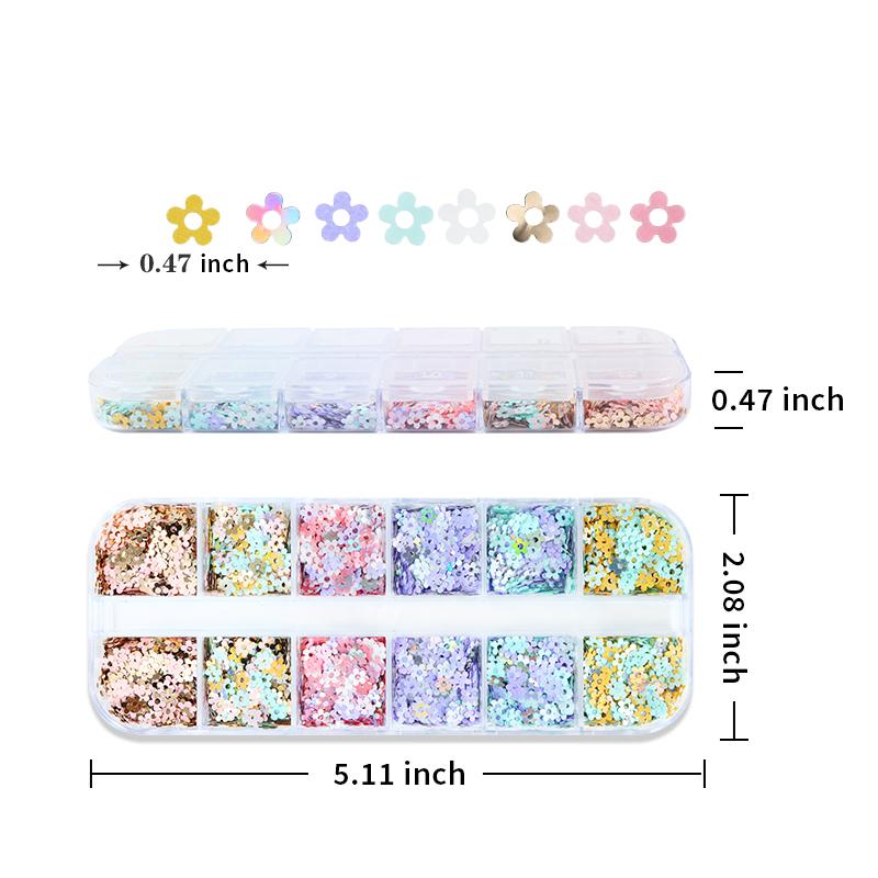 Pflaume Blume Nail Art Pailletten Charme Sommer Dekoration DIY Maniküre Zubehör Design Kawaii koreanische Teile Nagel Stylist liefert