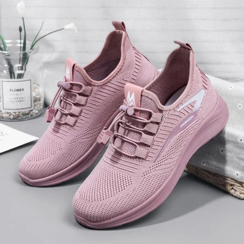 Fashion Women's Casual Sports Shoes Lightweight and Breathable Flat Bottomed Fitness Training Shoes Tennis Shoes Versatile for Studen