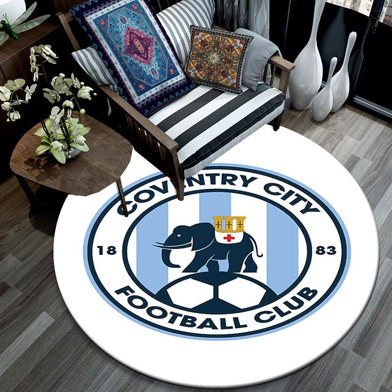 Coventry City Pattern Round rug,Carpet Rug for Living Room Bedroom Playroom ,Non-slip Floor Mat,Holiday Gifts and Birthday Gifts.