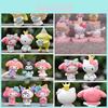 6pcs Sanrio Hellokitty Kuromi Littletwinstars Figures For Cake Decorations