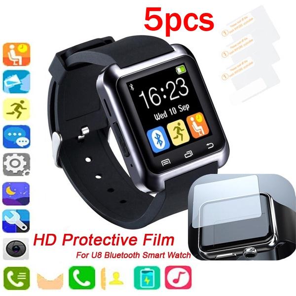 5pcs Hd Clear Lcd Screen Protector Protective Film For U8 Bluetooth Smart  Watch comprar a buen precio — entrega gratuita, reseñas reales con fotos —  Joom