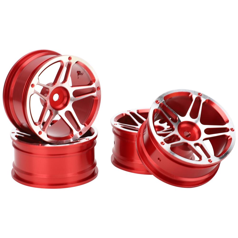 4PCS 1.9inch Aluminium Alloy Metal Wheel Hubs for 1:10 Remote Control RC Climbing Drifting CarRed