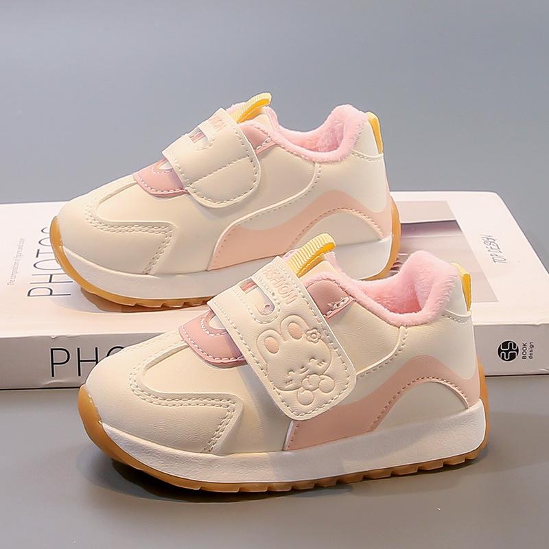 Two Cotton Velvet Sports Shoes 2025 Winter Explosion Baby Girl Soft Sole Casual Shoes Fashion Boy Forrest Gump Shoes