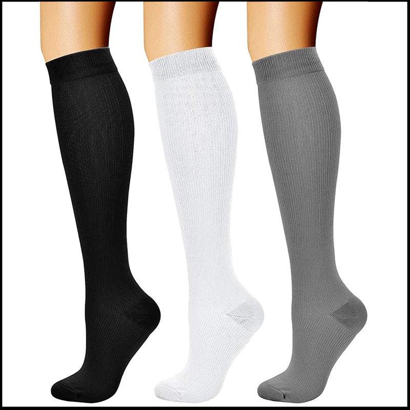Compression Knee-high Socks Set for Running and Sports - Graduated Support, Multiple Pairs (3/4/6/8)