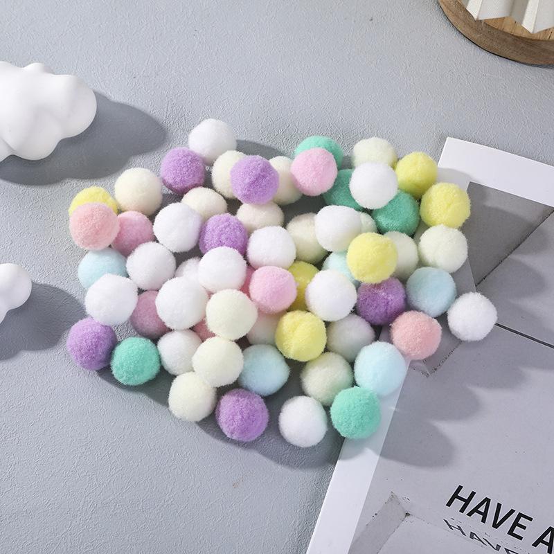 Kolorowe Wysokoelastyczne Poliestrowe Pompomy Akcesoria do Dekoracji Ubrań i Torebek DIY