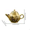 Miniature Teapot with Lid Toned Brass Collector Quality Ornament for Collectors, Tea Lovers