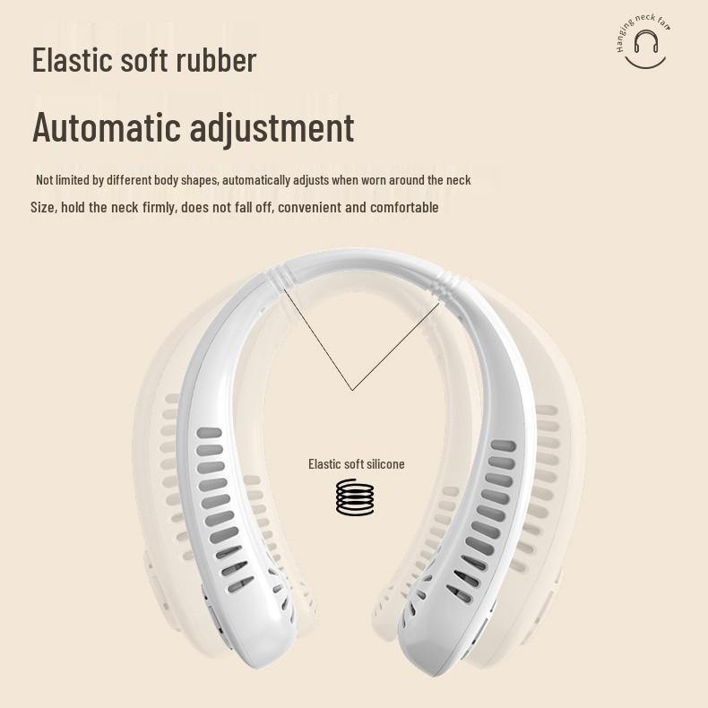 Leafless USB Neck Fan: High Power, Low Noise, Portable Turbine for Outdoor Cooling