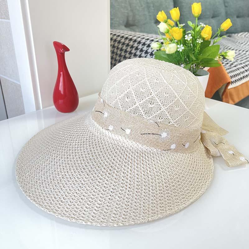 Hat Women's Summer Sun Hat Duck Tongue Straw Hat Women's Sun Hat Seaside Leisure Trip Beach Hat Big Edge Sun Protection Hat