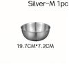 1/3pcs Stainless Steel Salad Bowl with Scale Large Capacity Flour Mixing Basin Multifunctional Bowls for Home Kitchen Essentials