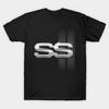 Men Black Print T-shirt Ss Chevy Classic Logo No-Cut Transfer Paper Print Cotton Tshirt