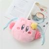 Bolsa con cordón de peluche de Kirby japonés - Linda bolsa de almacenamiento de dibujos animados rosa para niñas