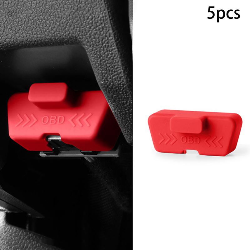 Car Obd Diagnostic Interface Protective Cover Silicone Obd Dust Cover Protective Cover Interior Trim Accessories Modification