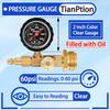 Upgraded RV Winterize Blowout Adapter With Oil Pressure Gauge Brass Sprinkler Water Blow Out Winterization Plug Winterizing Kit For Camper Boat