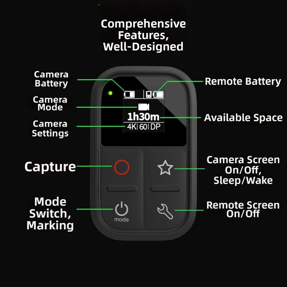 Action Camera Remote Control For Insta360 X5/X4/X3/GO3S/AcePro2 Sport Camera Waterproof Wireless BT Remote Control Accessories