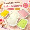 Sticky Box Cake Butter Ice Cream Squeeze Toy Slow Rising Non-Toxic Fidget Toy For Kids Adults Home Office Relaxation