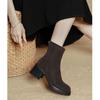 Platform Martin Boots Women's British Style 2025 New Autumn and Winter Thick Heel Medium Tube Women's Boots Soft-sided High-heeled Short Boots