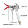Airless-Spritzpistole mit Spitzenschutz 517er Spitze Rutschfester Griff Silber für Farbe Stein Farbe Spachtel Möbel Dekoration 3600 PSI