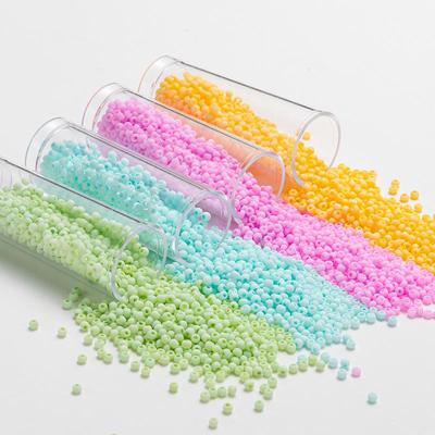 2mm mattierte runde Rocailles - Macaron-Farbserie, 10g Packung für DIY-Schmuck & Perlenarbeiten