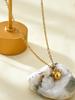Fashion Personality Simple Cute Y2K Style Stainless Steel 18K Gold Plated Cartoon Mickey Mouse Pendant Necklace Women'S Zircon