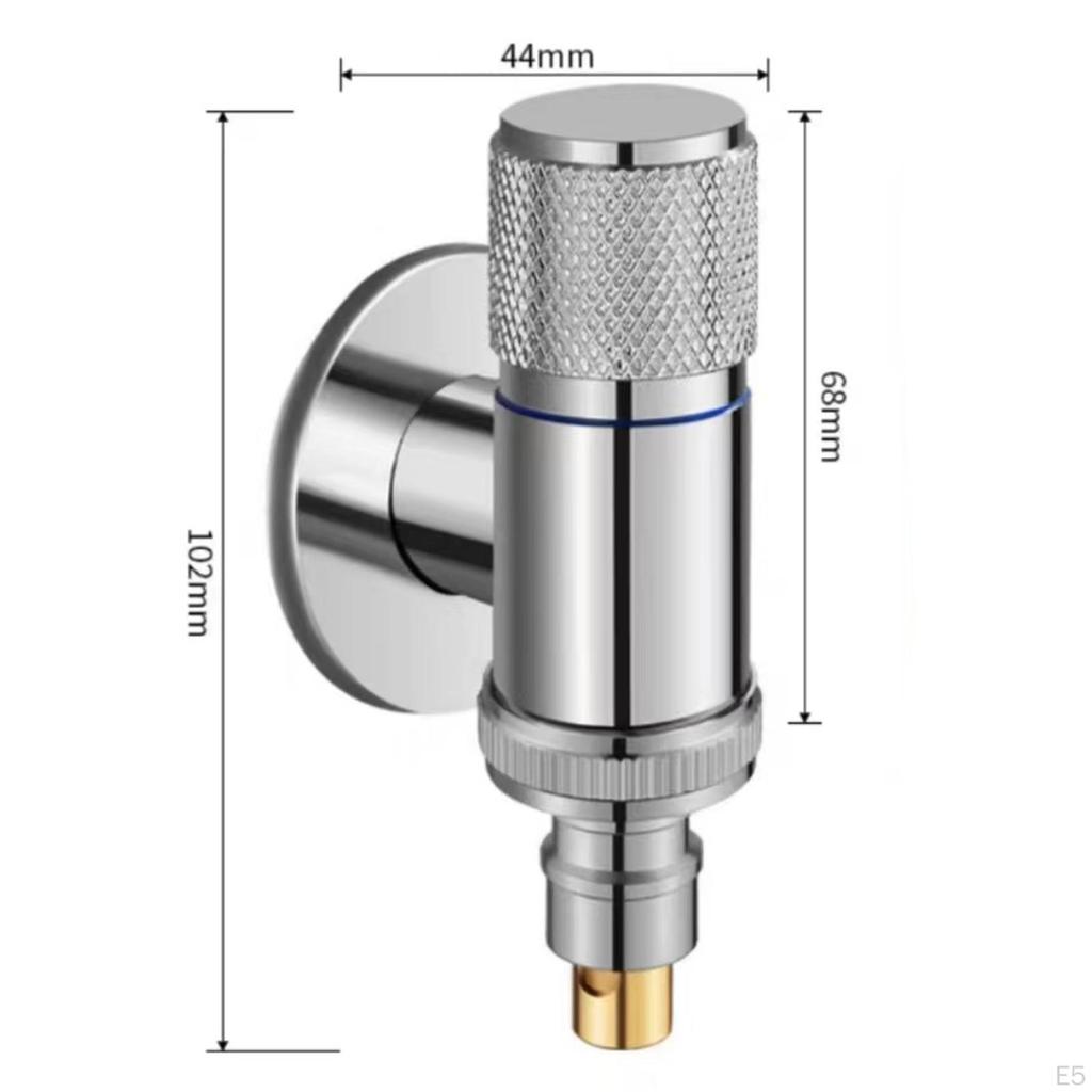 Mässings tvättmaskinskran Väggmonterad Reptålig Hållbar Kran Automatisk Vattenstoppsventil