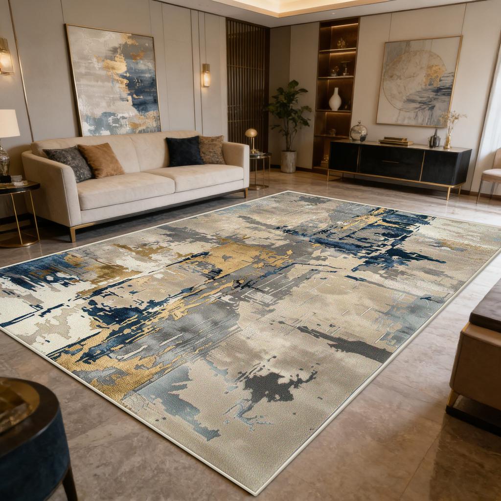 Nordic Abstract Large Area Carpet for Living Room Home Sofa Area Non-slip Washable Rug Decoration Bedroom Bedside Floor Mats
