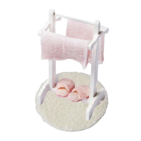 High Simulation Mini Floor Rug Beautiful 1/12 Scale Model Toy Dollhouse Bathroom Accessories