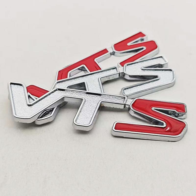 3D Metal Red Silver Color Car Sticker Logo V T S VTS Badge Emblem Sticker For Citroen C2 C3 C4 Quatre Saxo Xsara Jimny VTR
