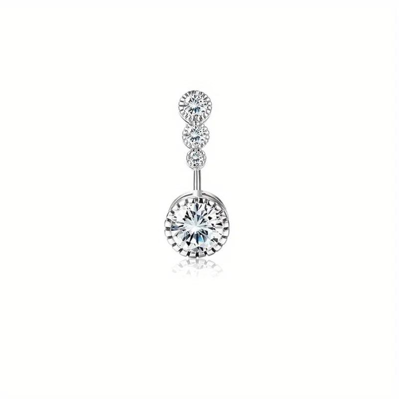 Bobisty Navel Ring 14G Heart Snake Butterfly CZ Dangling Belly Ring for Women Stunning Belly Button Piercing Jewelry