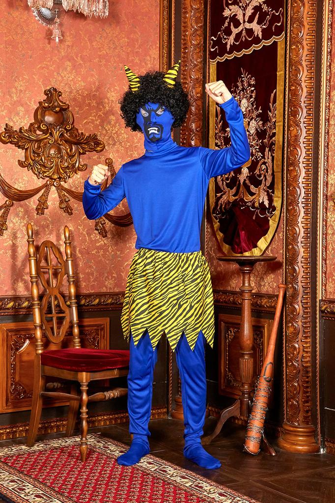 Clearstone Halloween Setsubun Real Demon Cosplay Size Blue Costume, Men's, M,