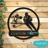 Metal Wall Art for Men, Hockey Fan Gift, Personalized Player Sign, Bedroom Decor, No Battery