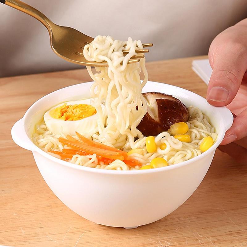 Ramen Bowl Microwavable Noodle Bowls With Lid Microwave Bowl Covered Design For Heating Convenience Not Easy To Burn For Boiling