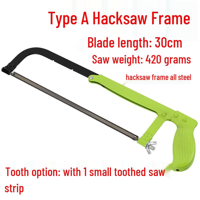 Hacksaw Frame - Handheld Steel Saw for Woodworking and Metal Cutting