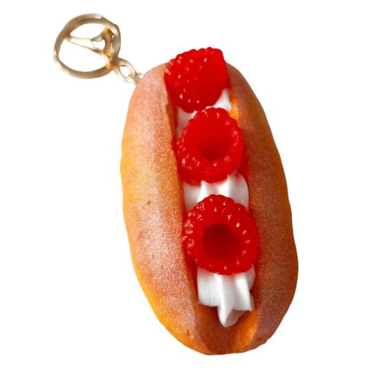 Simulated Food Squeeze Toy Keychain Stress Relief Bread Dessert Key Ring Backpack Hanging Decoration Bag Charm Purse Pendant
