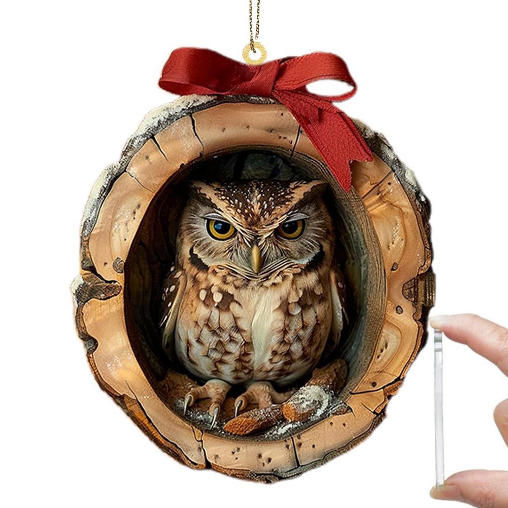 Christmas Ornaments Acrylic Cartoon Forest Acrylic Christmas Ornaments Seasonal Decor For Tree Ceiling Cute Hanging Pendants