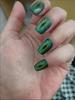 10Pcs Green Cat Eye Short Press On Nails Handmade Punk Fake Nail Tips Acrylic False Nails