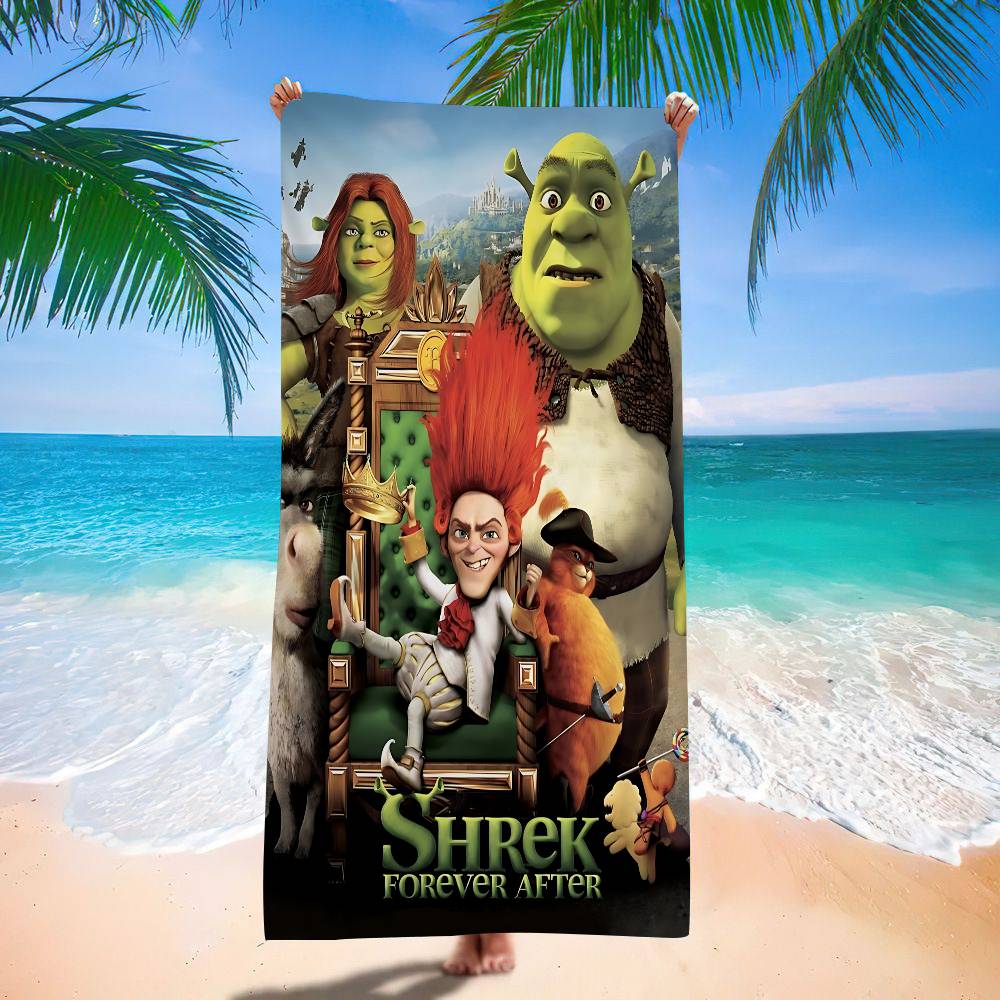 Classic Cute Cartoon S-Shrek Big Microfiber Beach Towels Quick Dry Towel Sand Beach Towels Pool Towel For Travel Swim Pool Yoga