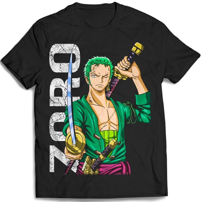 

One Piece Zorro Japanese Anime Men Women Summer T-shirt Oversized Retro Short-sleeved Casual Comfortable Loose Harajuku Street 4XL