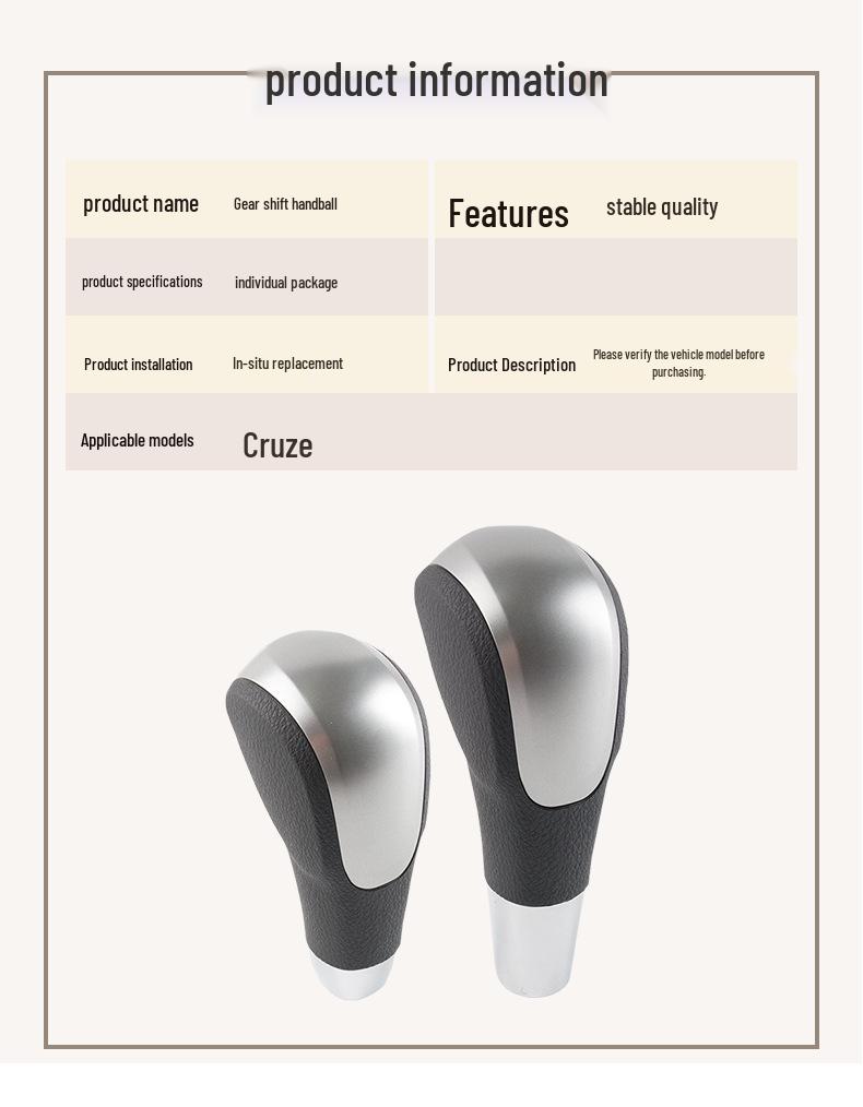 Gear Shift Knob Head for Cruze Automatic Transmission 95479630 96639172