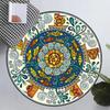 Ethnic Style Circular Carpet Balcony, Coffee Table Living Room Carpet Large-sized Carpet